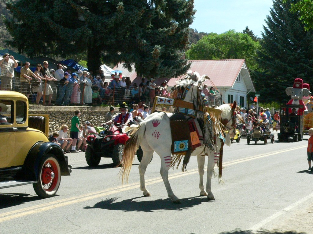 wacky scene from Crawford, CO July 4th parade