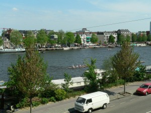 The Amstel River Amsterdam from an apartment