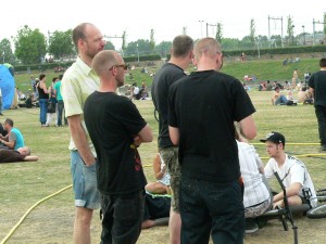 Guys at poorly attended Cannabis Liberation Day Festival Amsterdam 2011