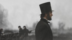 Still from Lincoln, Daniel Day Lewis in a top hat