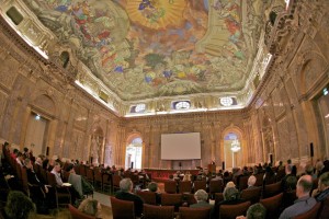 The Ludwig von Mises Supporters Summit held under frescos in a beautiful room in Vienna, Austria.
